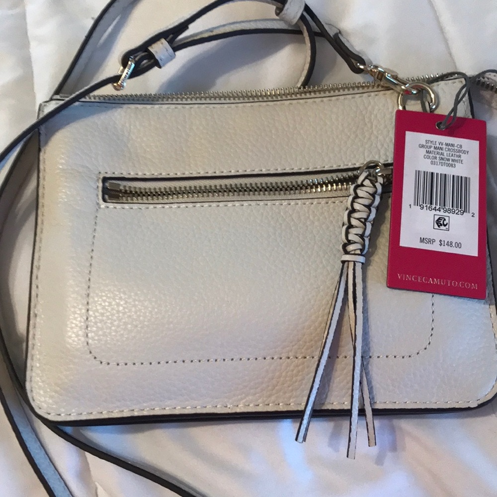 Genuine leather snow whit crossbody